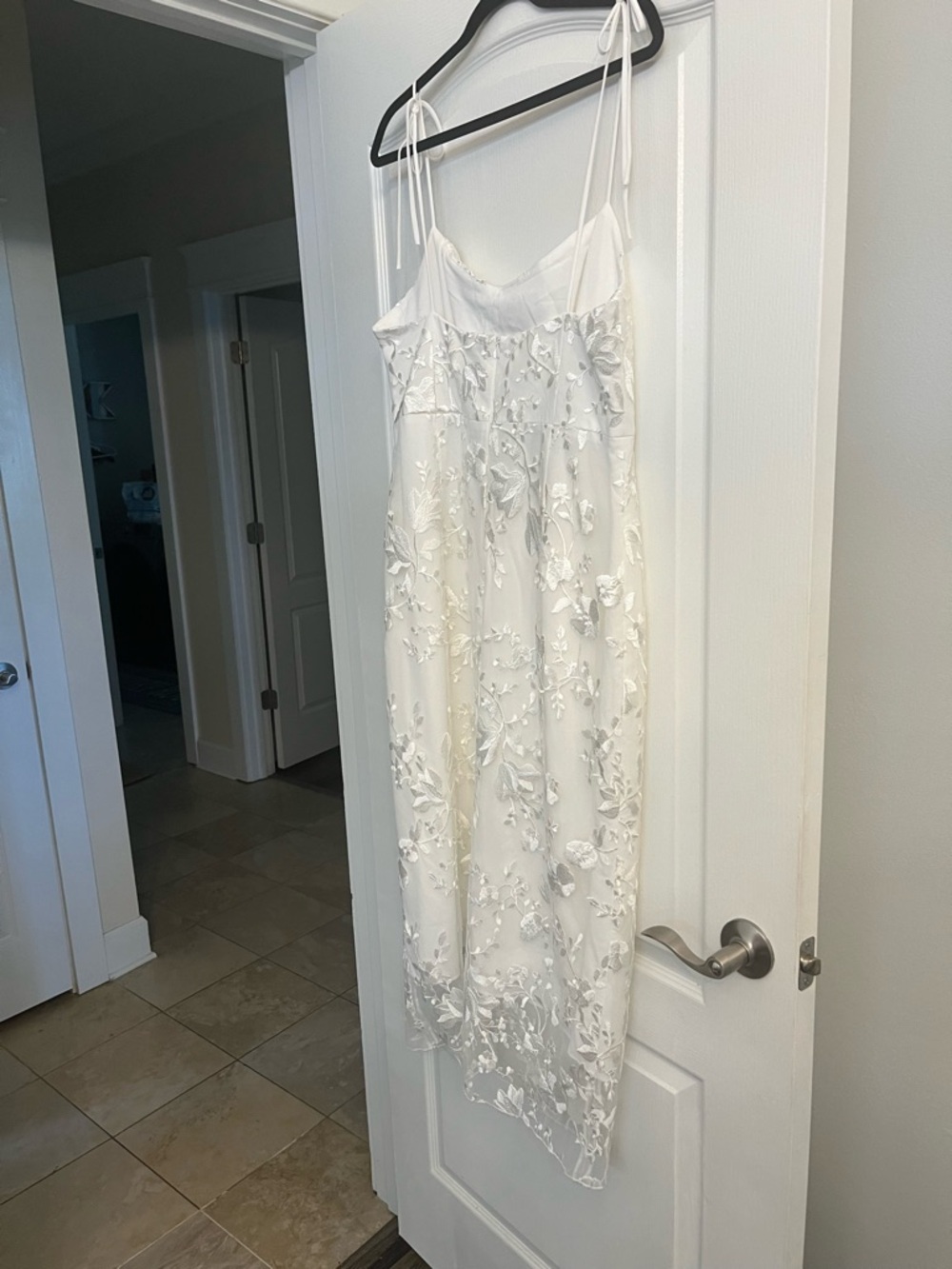 Park & Fifth White Lace Slip Dress - Picture 7 of 15